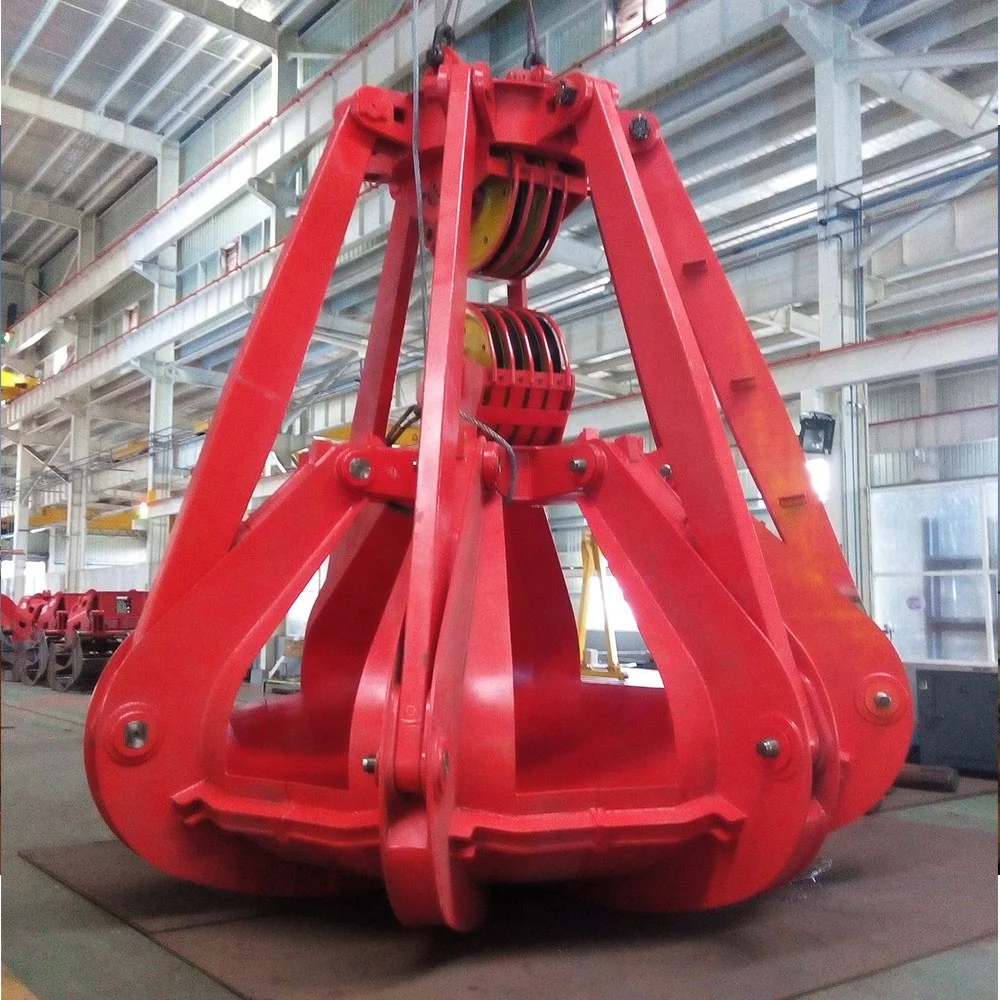 
Sand Clinker and Stone Loader Excavator Mechanical Four Ropes Orange Peel Grab 