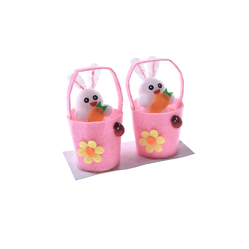 Hot Selling Lovely Easter Basket Easter Bunny Rabbit Decoration Set