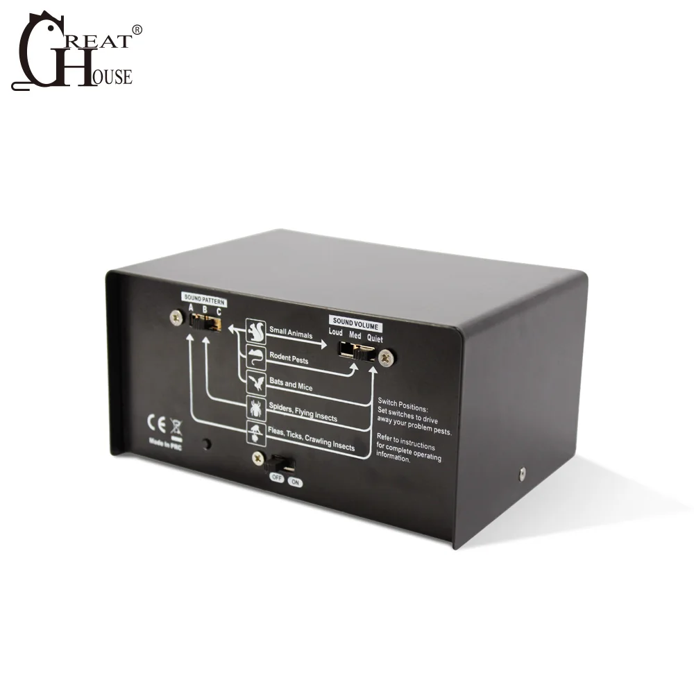 GH-324 Электронный Отпугиватель грызунов для мелких животных ультразвуковой отпугиватель блох мыши квартиры