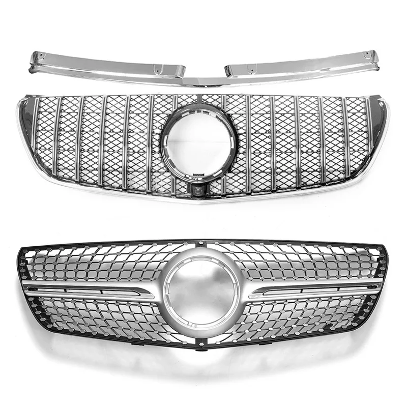 Auto Spare Parts Black Style Car Net Mesh Cover Front Grille For Benz W447 GT Car grille mesh