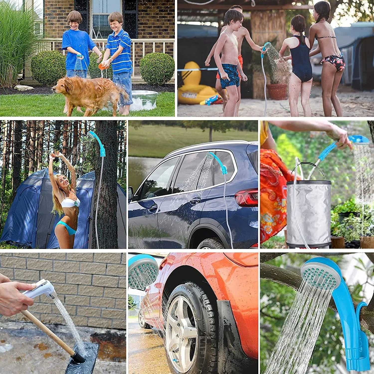 Portable Car Washer 12V Camping Shower DC Car Shower High Pressure Power Washer Electric Pump car shower