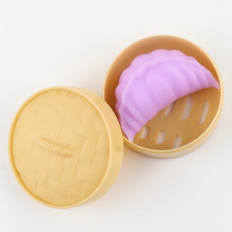 Mini Custard Bun Dumpling Toy Dough Ball Squishy Fidget Relief Anti Stress Squeeze Balls