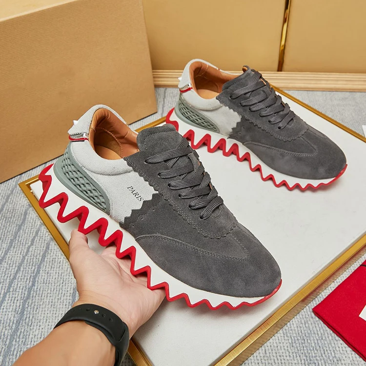 Luxury Big Luxury Red Sole Sneakers Italian Men And Women Shoes Top Quality Top Cashmere Fabric Full Set Of Original Packaging