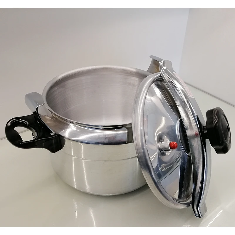 7L Aluminum Pressure Cookers Polishing Surface Explosion Proof Bakeliter Handle Multiple Safety Devices Gas Cooker