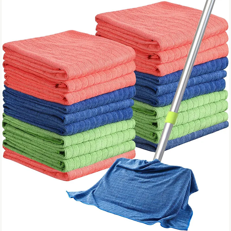 Esun Extra Large Reusable Microfiber Mop Head Durable Aluminum Pole for Household Cleaning Single Head Floor Cloth Home Use