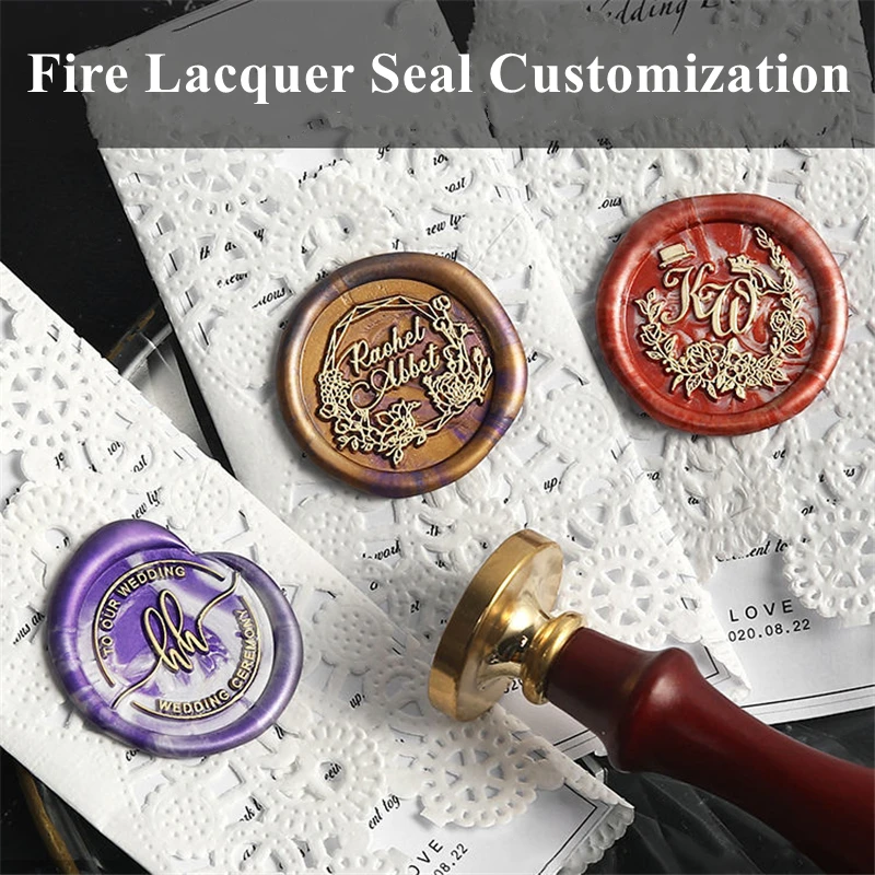 Factory Seal Wax Stamp Envelope Custom Product Seal Stamp Customization 20/22/25/30/35/38/40/42/45/50mm Square Rectangle GZZ013