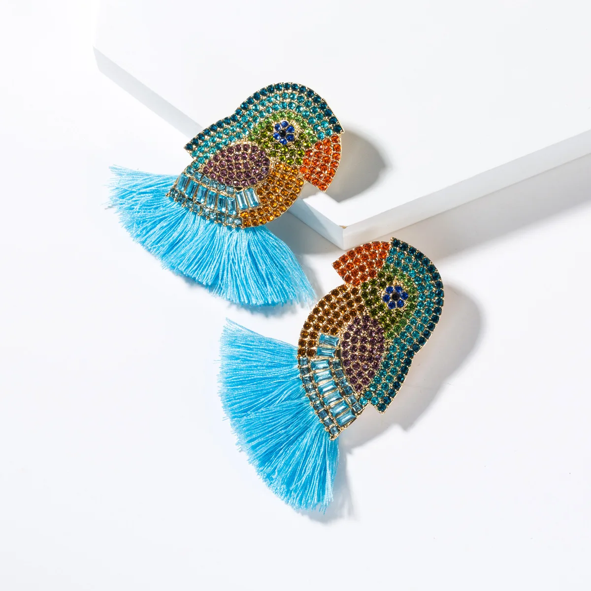 african twisted handmade korean long colorful dangling fringe tassel pendientes flecos fashion earrings fringe