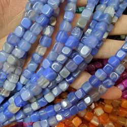 AB0857 8x8mm natural stone diy beads square gemstone agate beads for jewelry making