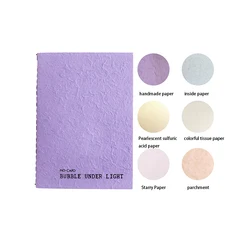 40 Pcs Special Paper A6 Memo Pads Solid Color Ins Wind Collage Decorative Material Paper Kawaii Journal Scrapbooking Stationery