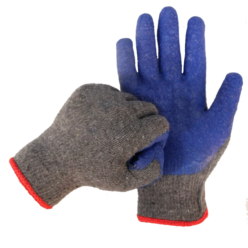 China Supplier Cotton Or Polyester Knit Anti-static Latex Coating Working safety Gloves for household