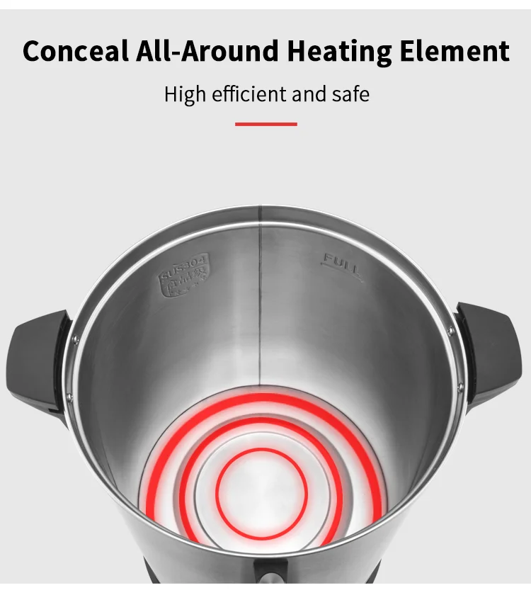 COMMERCIAL DOUBLE LAYER STAINLESS STEEL INSULATION 20 LITERS THERMOS POT CATERING ELECTRIC URN HOT WATER BOILER 2023 on SALE