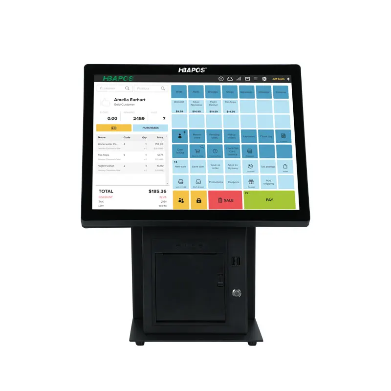 HBAPOS Q5 pos hardware manufacturers single touch screen pos system