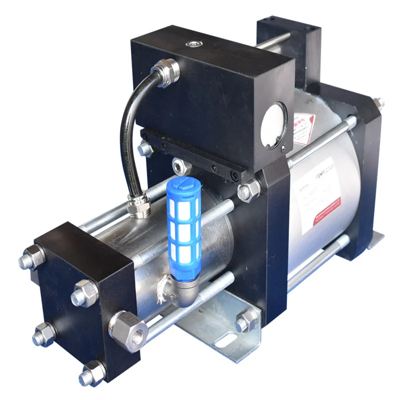 inert gas argon helium CO2  high pressure 6000PSI outlet  gas booster pump pressure burst unit