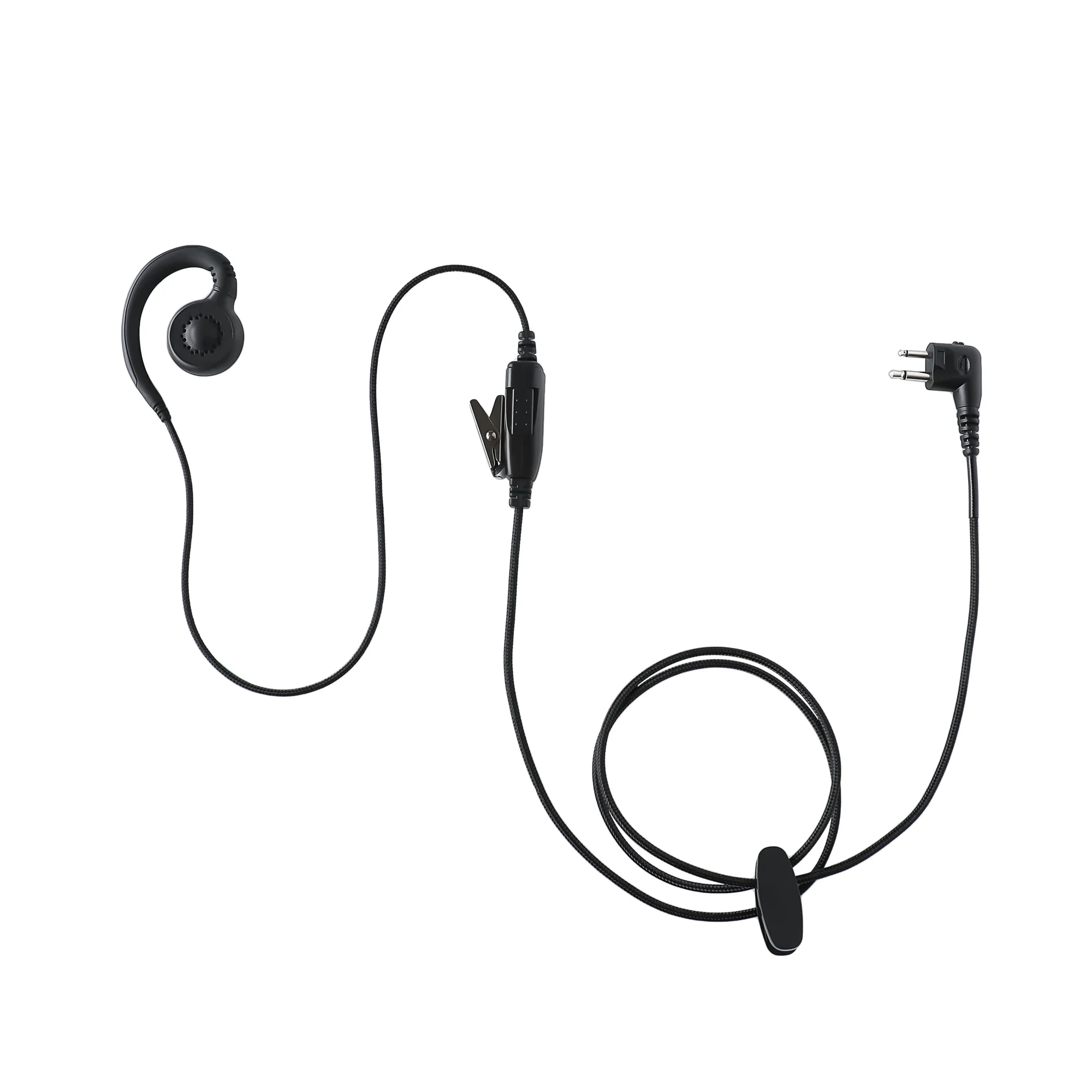 Walkie Talkie Earpiece with Mic Nylon Braided Design 2 Way Radio Earphones with Cord Mobile Ham Radio Headphones
