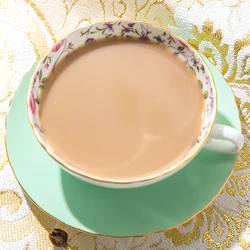 WIde Mouth Hot sale rose inside cups fine ceramic tea cup and saucer set