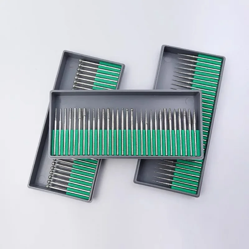 Alloy emery grinding head jade carving polishing grinding needle diamond grinding rod 3MM handle set