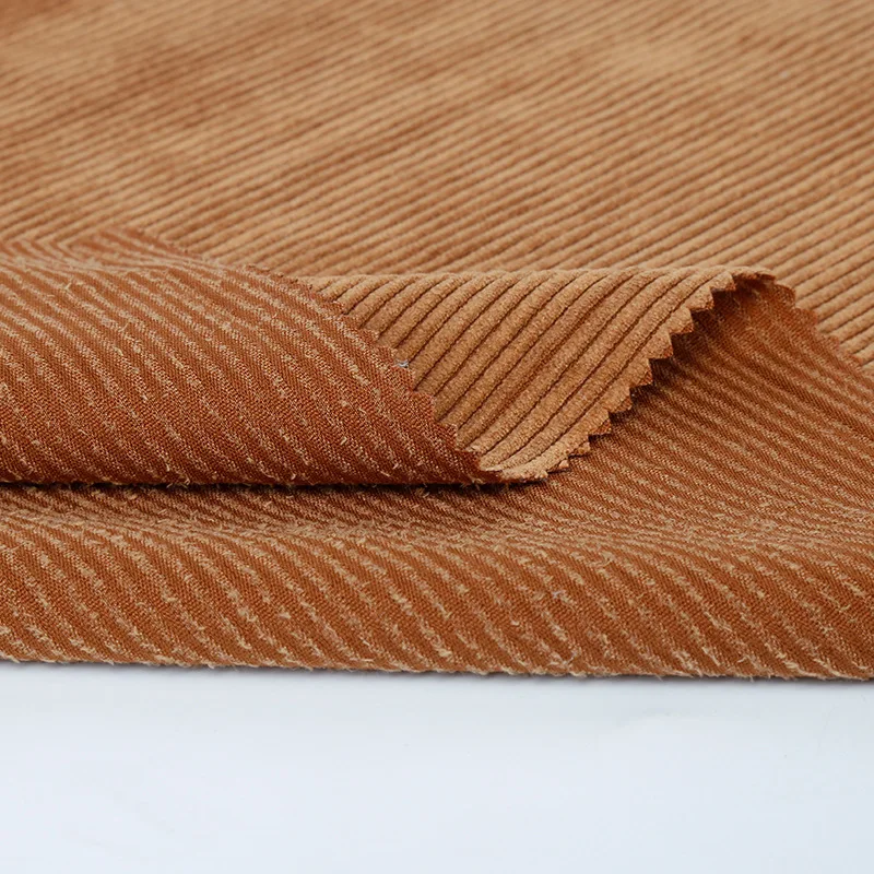 Raw material 325GSM  cotton spandex knitting thick viscose ribbed fabric for winter coat