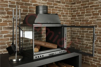 High Efficiency Wood burning carton steel freestanding indoor fireplace and stoves