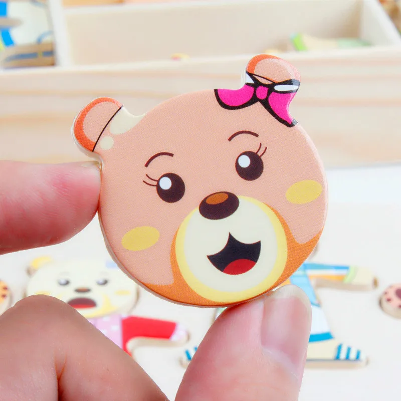 Educational Puzzle With Peg Toys for Kids Wooden Animal Jigsaw Puzzle toy for baby kids