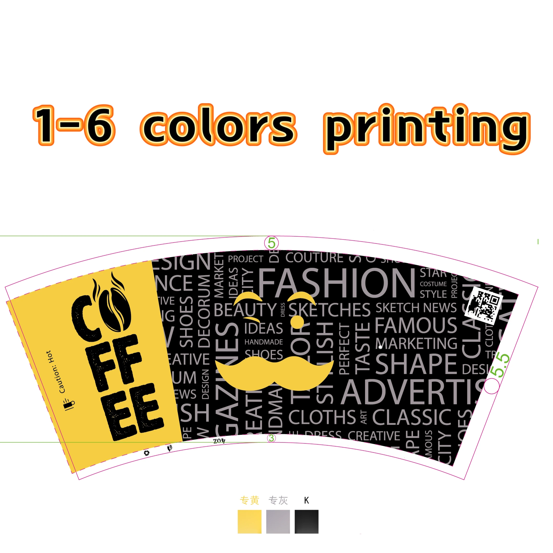 Factory Custom disposable higher quality hot selling Paper Cup Fan pe coated 100% biodegradable,1PE paper,2PE paper