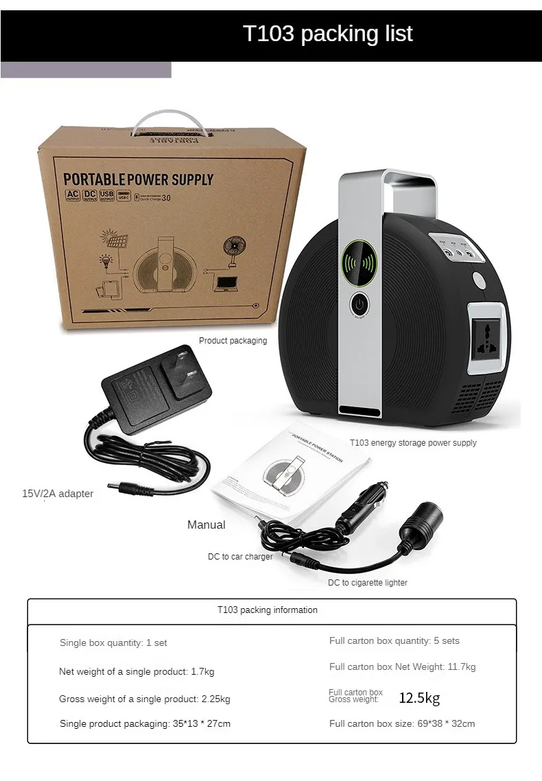 New Arrival 155wh charging station power station 100W for outdoor activities 42000Mah Battery Charger Power Bank with LED light