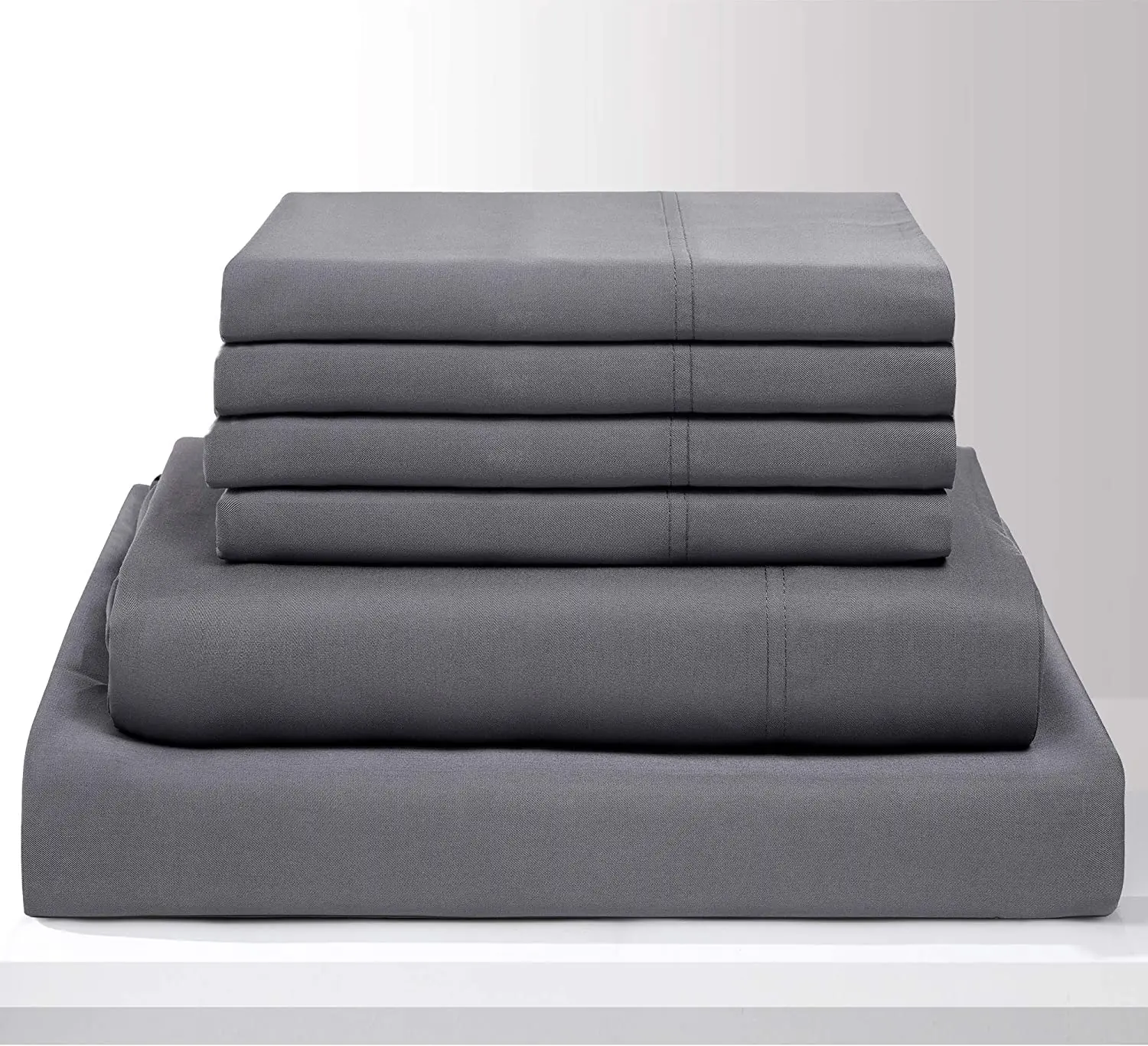 Bed People Design Linen 100% Cotton Grey King Size Hotel Bedding Set For 5 Star