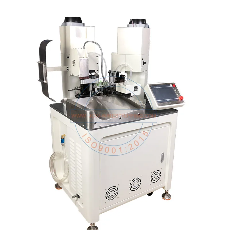 JCW-CST02 Fully automatic wire cutting and crimping  cable stripping  two sides terminal pressing USB machine