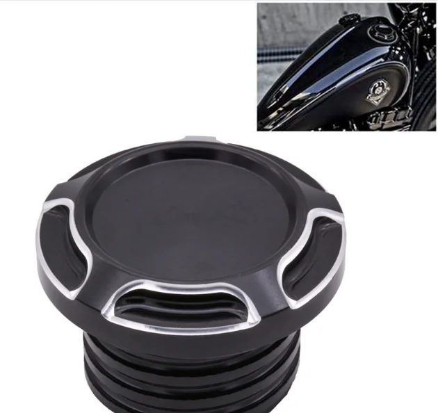 883 XL1200 X48 CNC Hidden Fuel Tank Pop-Up Gas Cap Push-On Fuel Tank Cover
