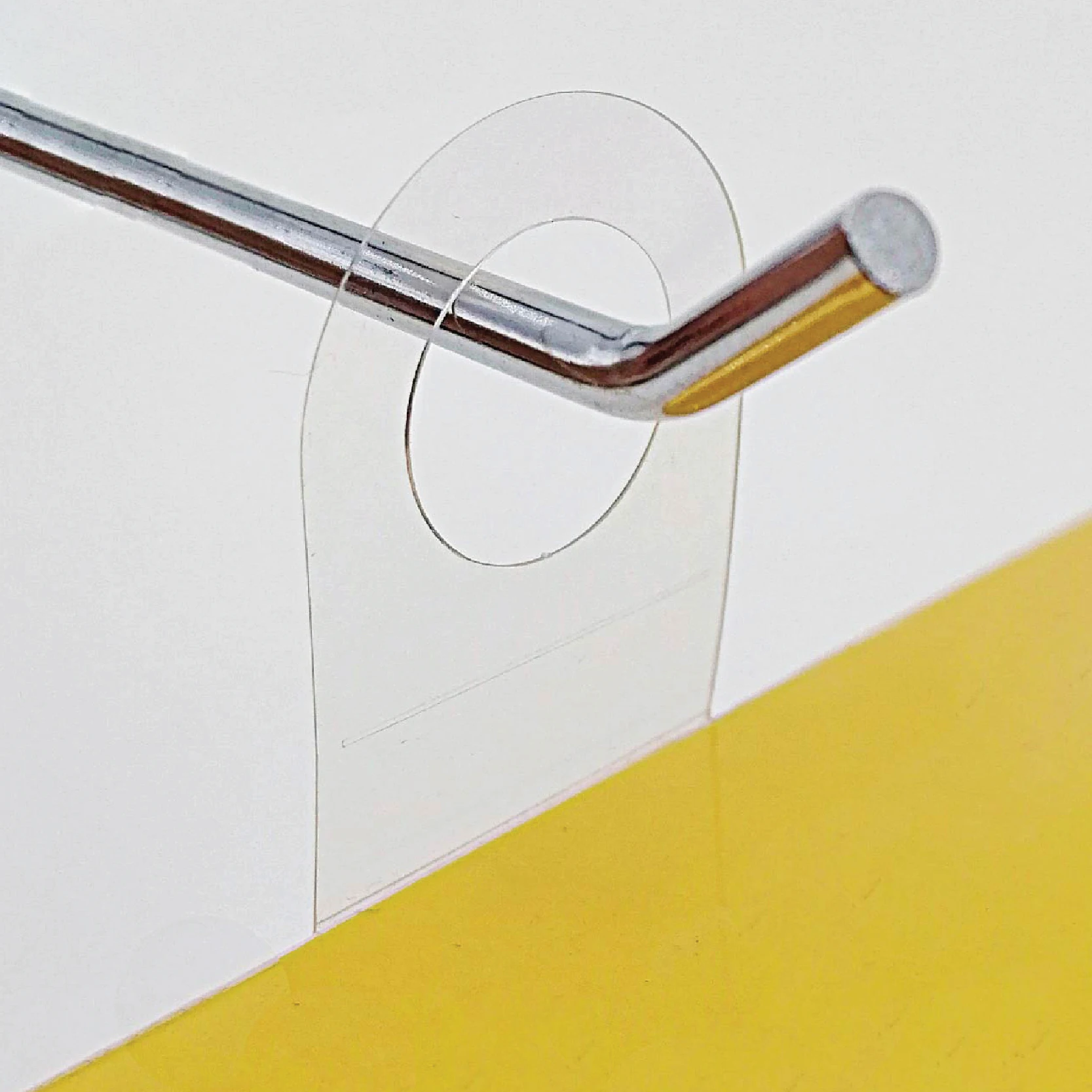 Factory Hot Sale Clear Self Adhesive Hang Tabs Hooks Plastic Display Hand Tabs Slot Hole Folding Tab for Store Retail Display