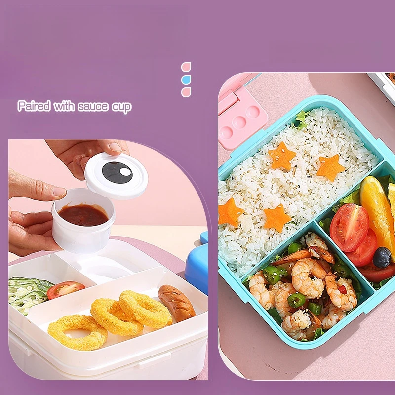 W13 многоразовый пластиковый Ланч-бокс для животных 3 отсека слона Bento Tiffin детский