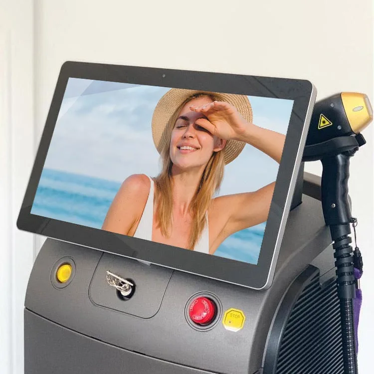 755nm Alexandrite Bios Electrolysis Cold Laser Machine Armpit Laser Hair Removal Machine Standing Ice Laser Stationary 4000W