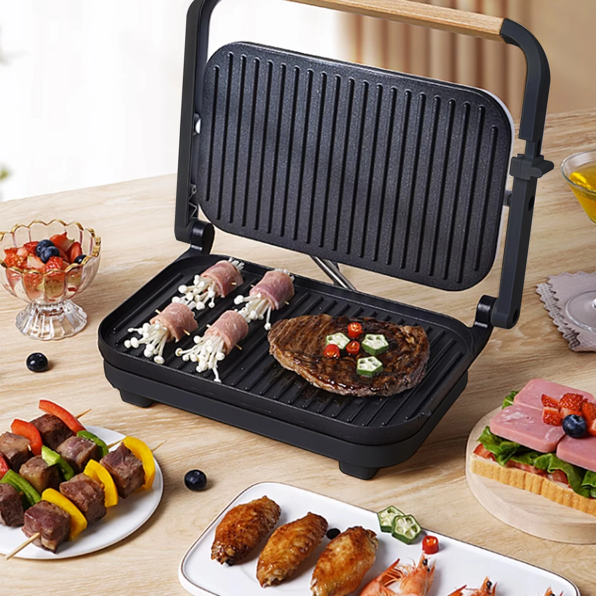 Sonifer SF-6160 Hot selling Multi-Functional Non-Stick Sandwiches roasts Baking Pan electric grill