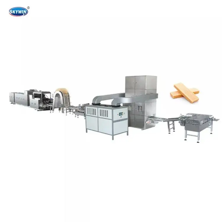Factory price full automatic intelligence wafer making machine with packing wafer biscuit production line for biscuit plant