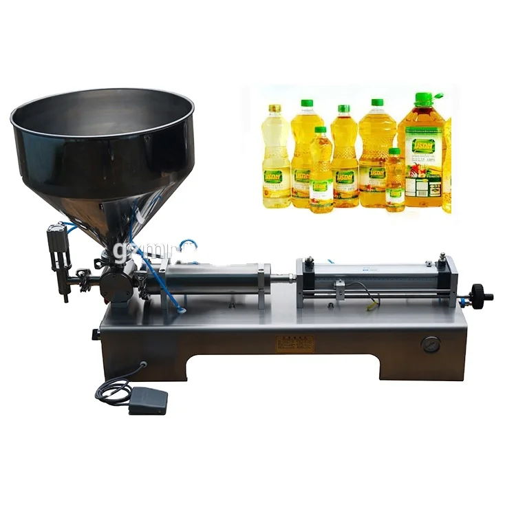 Two nozzles semi automatic piston honey filler olive oil filling machine