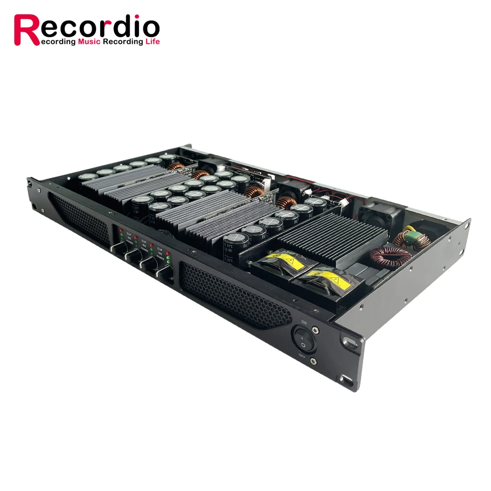 1200 Watt 4 Channels Digital 1U Class d Home Audio Karaoke Power Amplifier Professional for Full Range Speaker K30