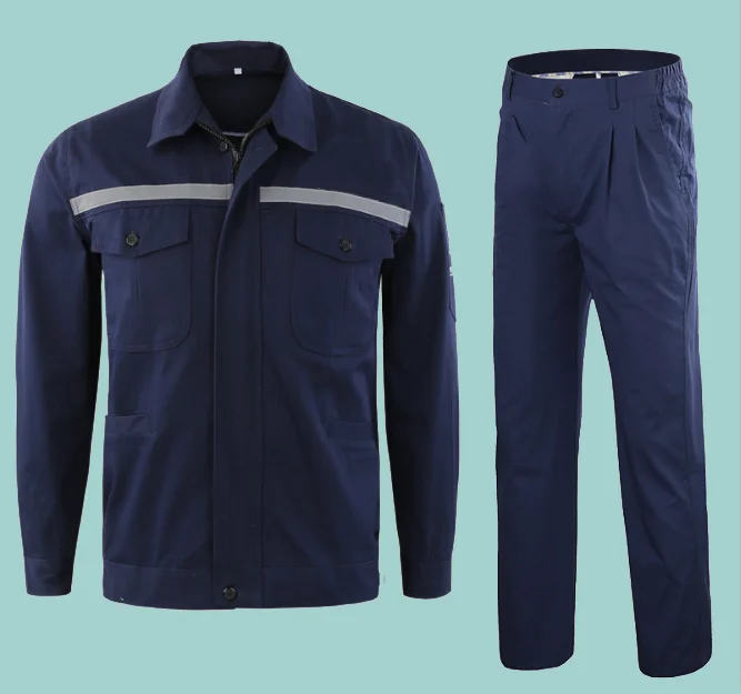 
2019 Custom work clothes for spring and autumn wear-resistant antistatic work clothes 