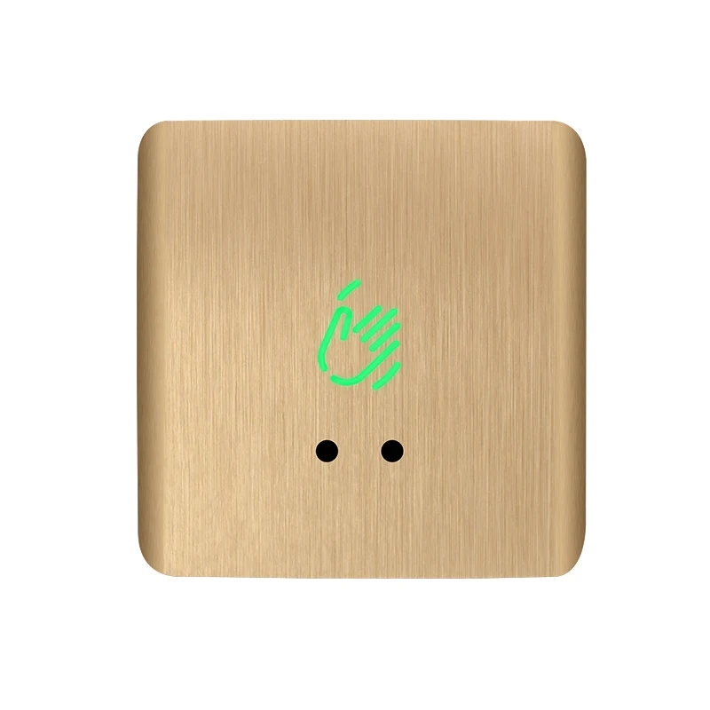 Camel Factory Infrared Sensor Door Release Switch Aluminium Alloy Golden No Touch Exit Button