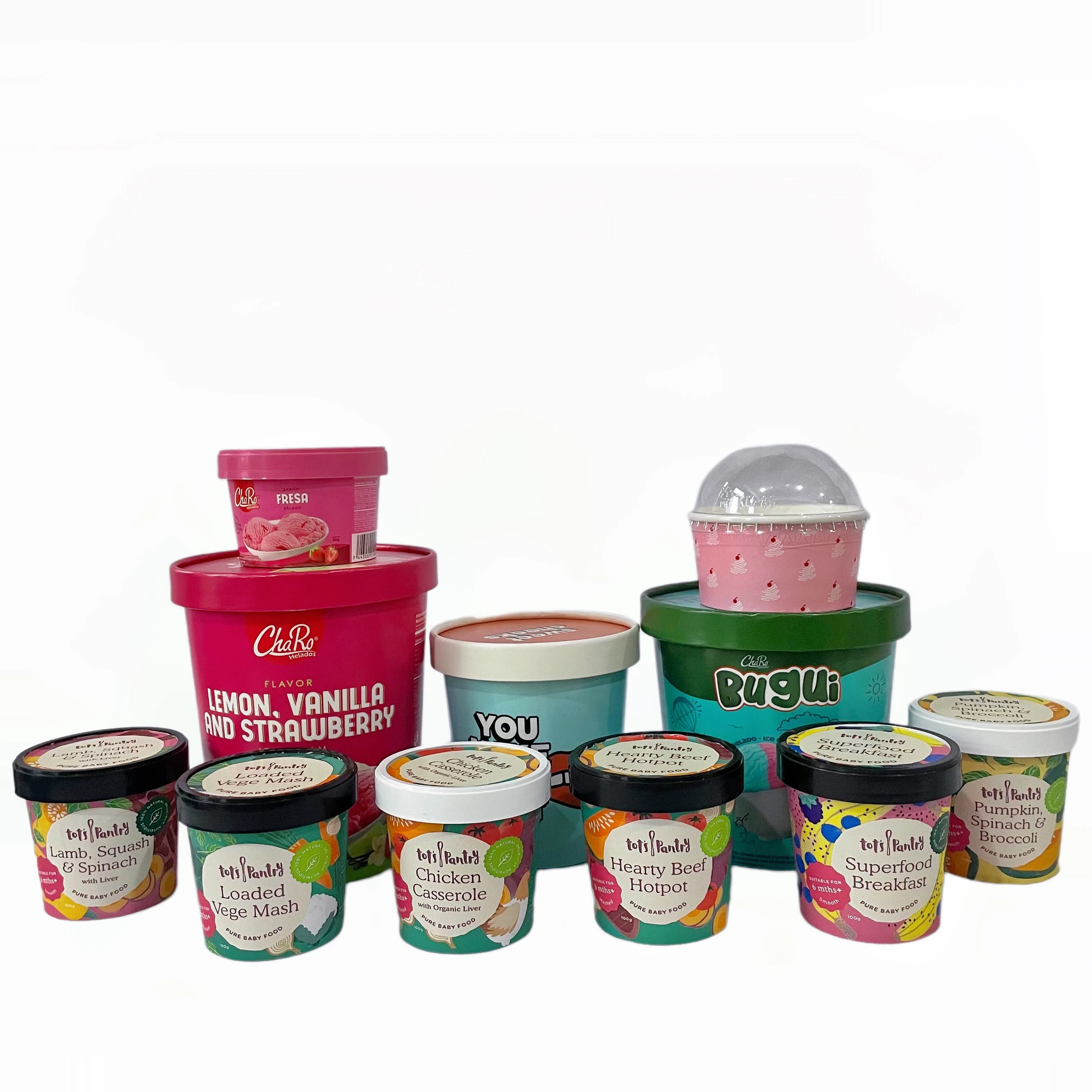 200ml custom print biodegradable disposable ice cream paper cup