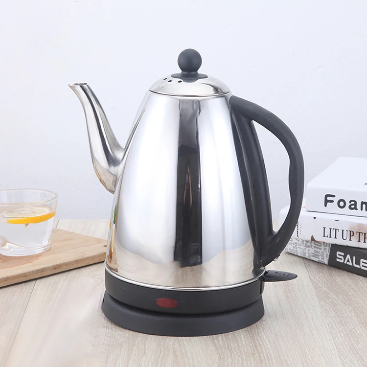 2021 г., высококачественный электрический чайник из нержавеющей стали с гусиной шеей, 1, 1,2, 1,5, 2 литра, 1,8