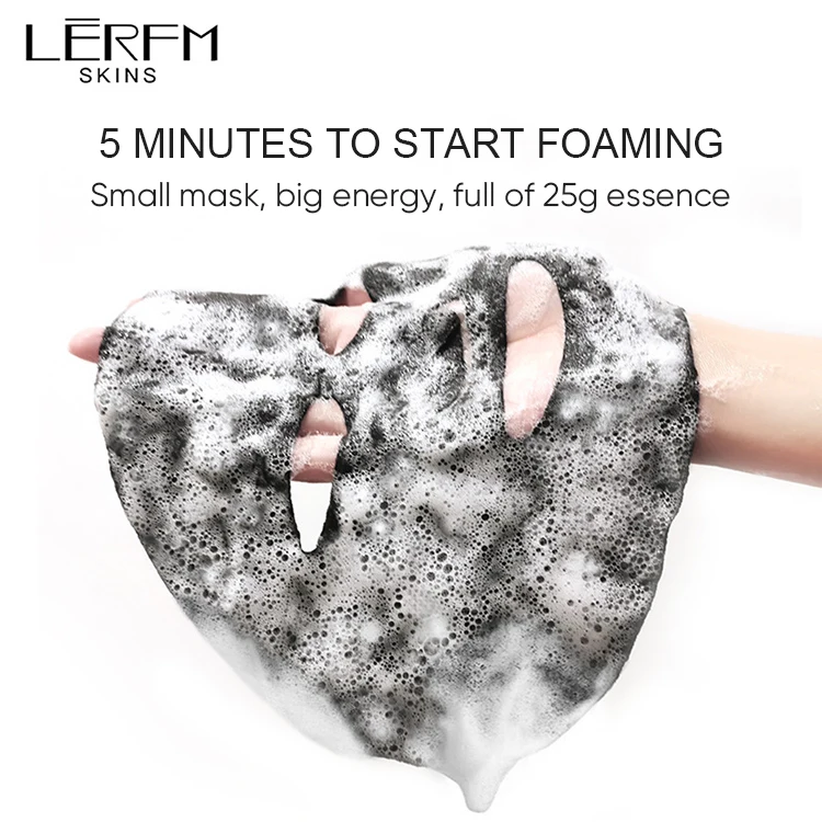 Wholesale organic face care mask black sea salt nourishing brightening skin care bubble facial mask