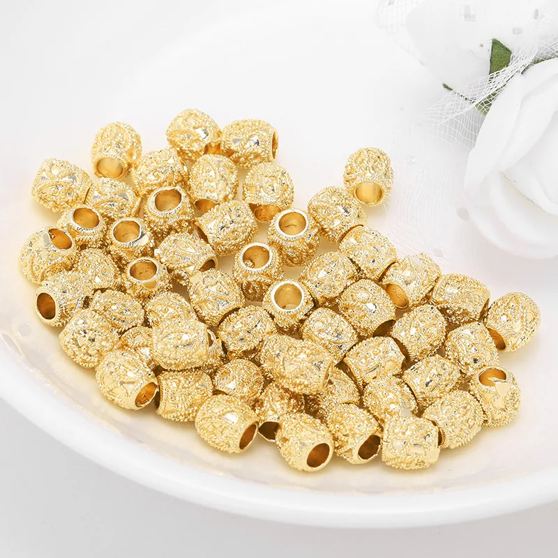 High quality Semi-finished DIY jewelry Bracelet Findings accessories connection bead Copper brass round Connect spacer beads