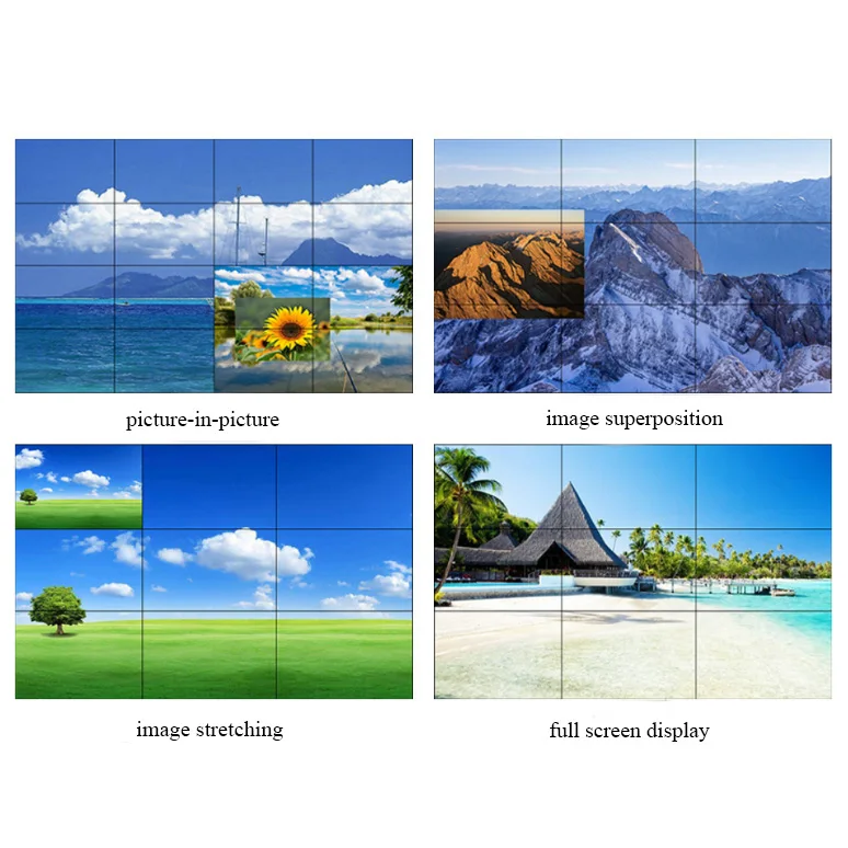 46 49 55 65 Inch Indoor Outdoor Advertising 1080P Seamless LCD Display Video Wall Screen