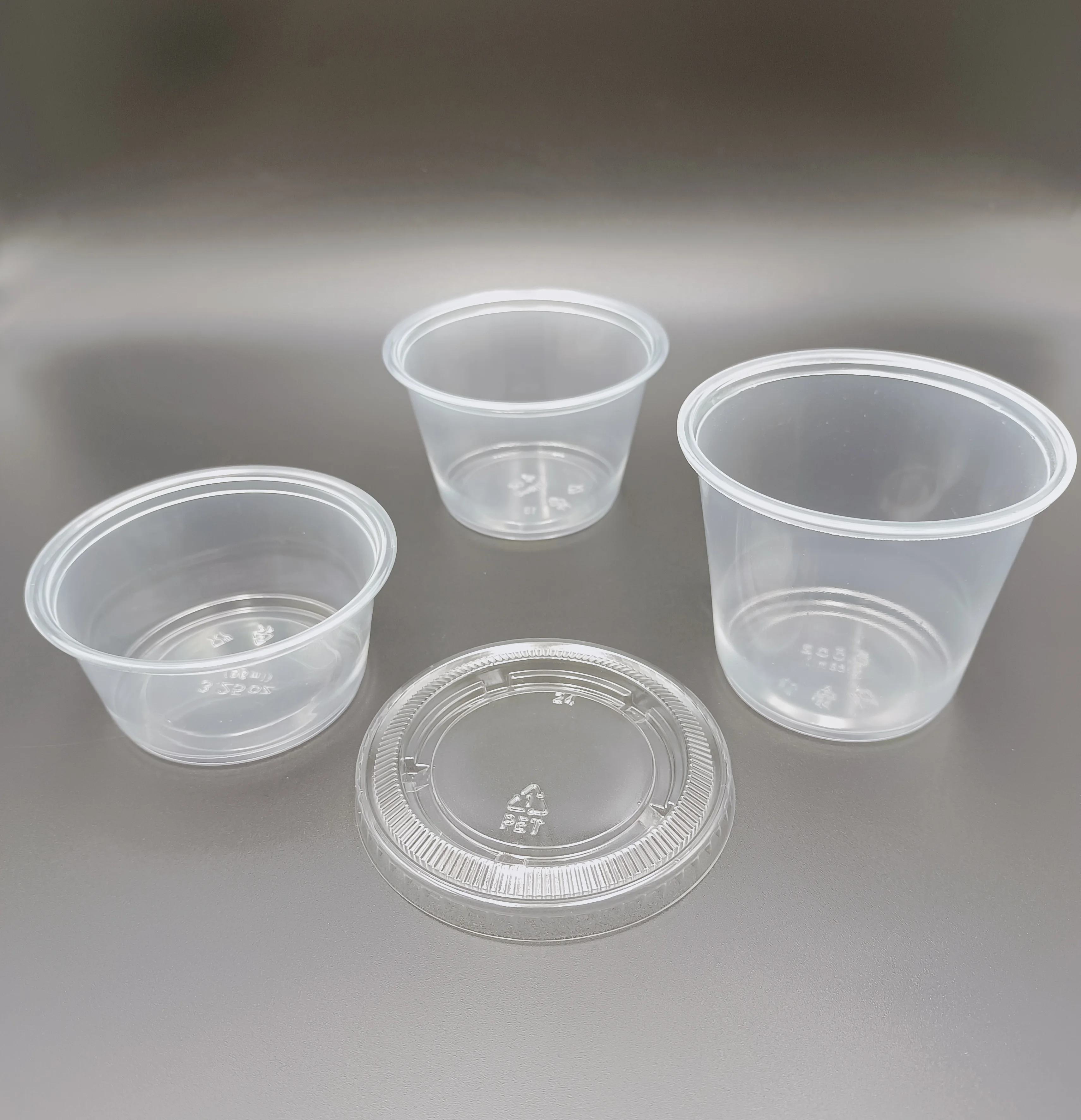 74mm PP cup 95ml 115ml 160ml  Disposable take away sauce cup plastic cups