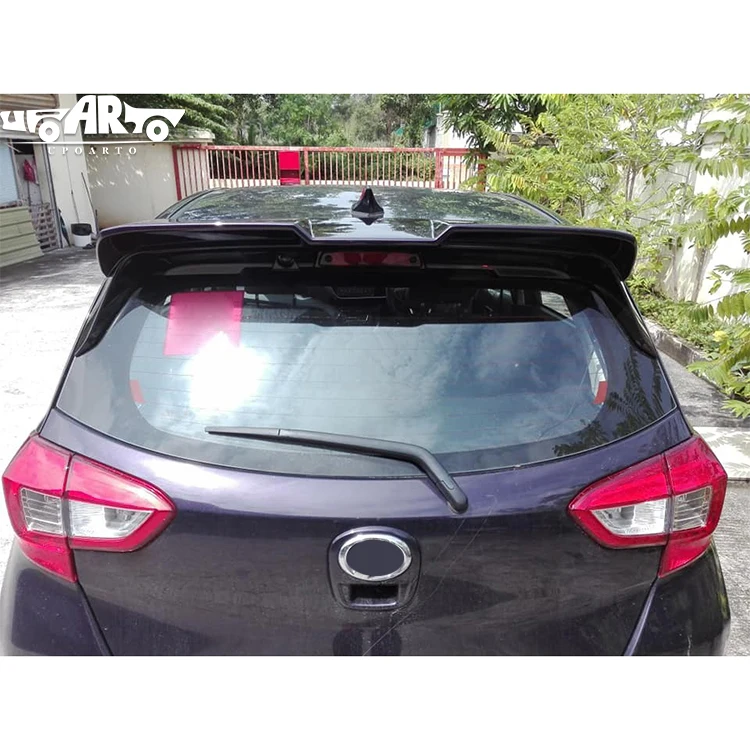 Manufacturer Wholesale ABS Plastic Carbon Fiber GT Style Wing Rear Roof Ducktail Spoiler For Perodua MYVI Gen3 2018 2019 2020