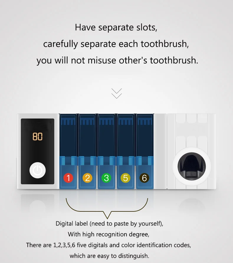 
B532 toothbrush sanitizer toothpaste dispenser sterilizer drier 5mins UV sterilize 