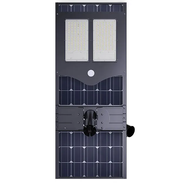 solar road light street all in one led power 80w bifacial panel for highway parking lot