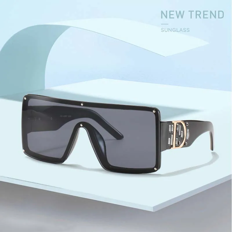 Fashion D logo Oversize Plastic Big square Frame Sunglasses Women Sun Glasses 2021