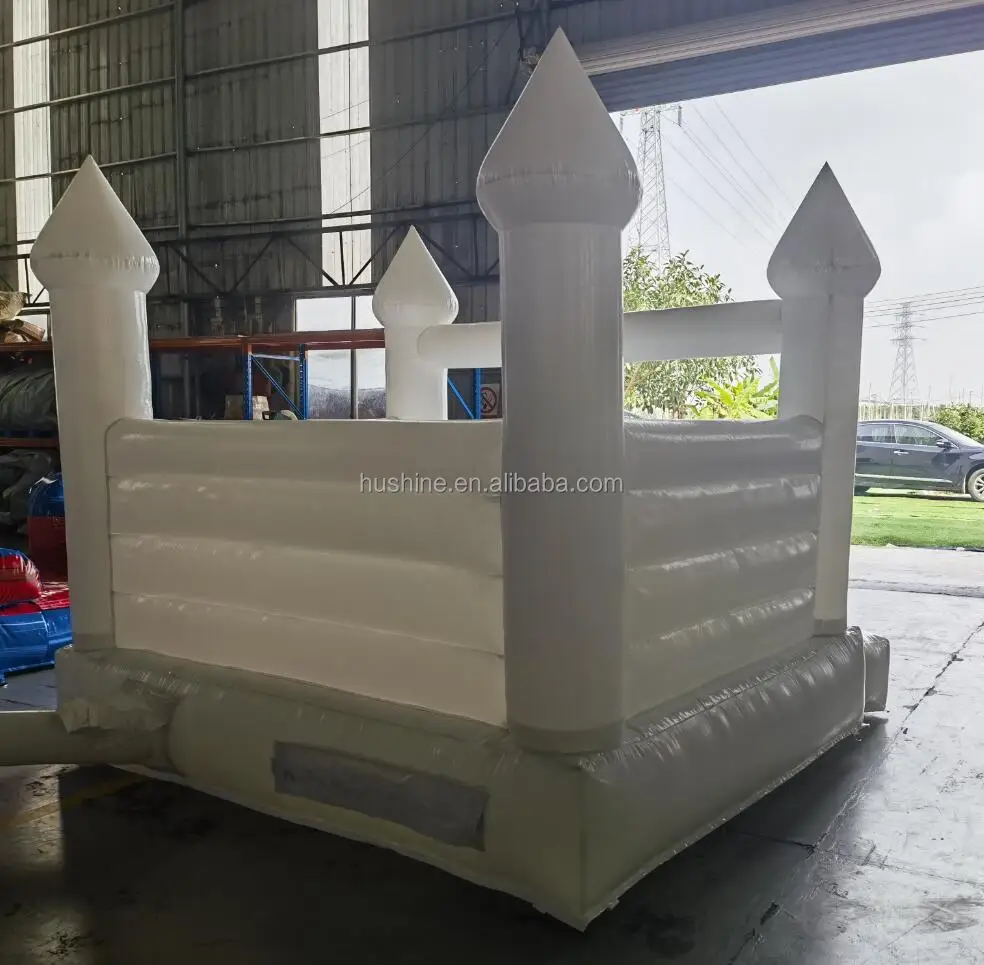 Home use 10ft kids party moon walk bouncer inflatable white wedding bouncy jumping castle mini white bounce house for sale
