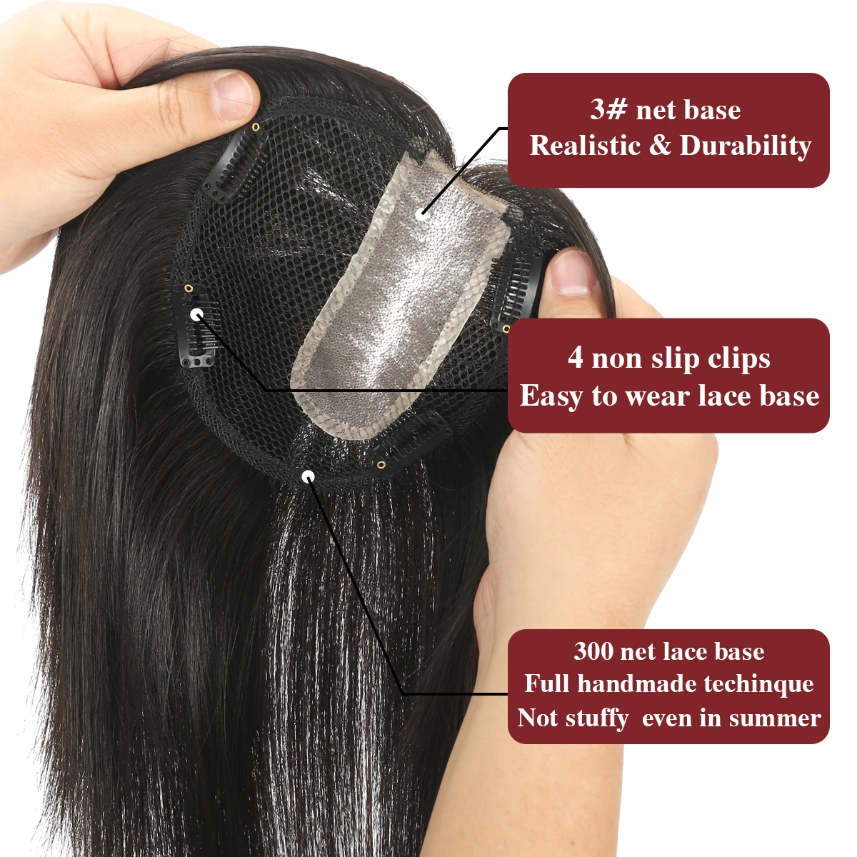 BLT raw virgin indian hair topper lace base human hair wigs naturally fluffy hair system topper for women