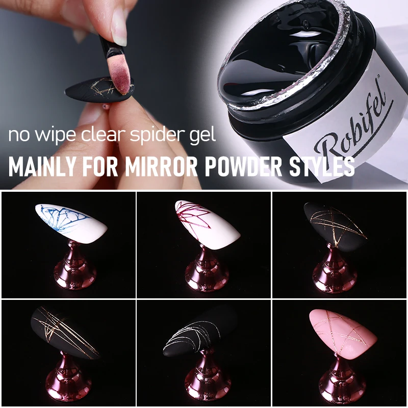 long lasting OEM gel color nail art french nail liner clear 8g spider nail gel polish semi-solid clear drawing gel